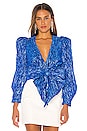 view 1 of 5 Jaden Blouse in Cobalt