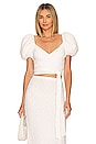 view 1 of 4 Zano Top in Textured Novelty White