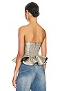 view 3 of 5 NELLIE トップ in Lame Stretch Suiting Silver