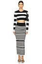 view 4 of 4 Kelani Knit Top in Black White Stripe