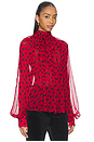 view 2 of 4 Zenia Top in Black Red