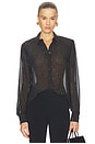 view 1 of 5 BLOUSE LUNE  in Black With Topaz Crystals