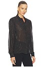 view 2 of 5 BLOUSE LUNE  in Black With Topaz Crystals