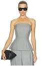 view 1 of 4 Nessa Top in Light Grey