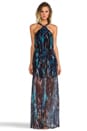 view 1 of 6 Fula Knot Open Back Gown in Waves