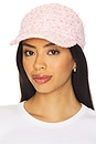 view 1 of 3 Tweed Baseball Cap in Pink
