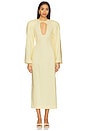 view 1 of 4 Keyhole Maxi Dress in White & Yellow