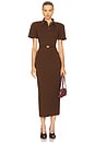 view 1 of 3 VESTIDO POLO LONGO in Brown
