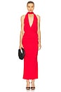 view 1 of 4 Plunge Maxi Dress in Red