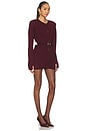 view 2 of 3 Long Sleeve Mini Dress in Bordeaux