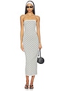 view 1 of 4 Polka Dots Bustier Dress in Grey Polka Dots