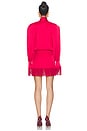 view 4 of 3 Satin Fringe Mini Dress in Red