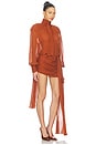 view 2 of 4 Bow Neck Mini Dress in Tan