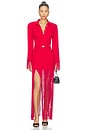 view 1 of 4 Long Sleeve Polo Maxi Dress in Red