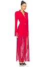 view 2 of 4 Long Sleeve Polo Maxi Dress in Red