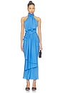 view 1 of 3 Bow Neck Maxi Dress in Blue