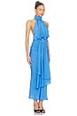 view 2 of 3 Bow Neck Maxi Dress in Blue