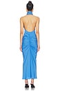 view 4 of 3 Bow Neck Maxi Dress in Blue