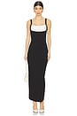 view 1 of 3 Sleeveless Maxi Dress in Black & White