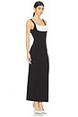 view 2 of 3 Sleeveless Maxi Dress in Black & White