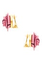 view 2 of 2 PENDIENTES DE ROSA OVERSIZED in Pink