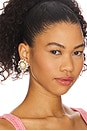 view 3 of 3 Pearl And Strass Earrings in Gold & White
