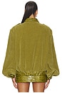 view 4 of 5 Crop Bomber Jacket in Green