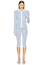 view 5 of 6 Jersey Capri in Blue