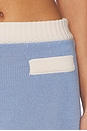 view 6 of 6 Knit Mini Skirt in Blue & White