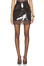 view 1 of 6 Mini Skirt With Lace in Brown