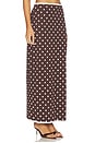 view 2 of 6 Polka Dots Long Skirt in Brown Polka Dots