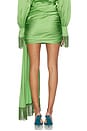 view 5 of 6 Fringe Drape Mini Skirt in Green