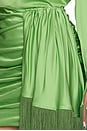 view 7 of 6 Fringe Drape Mini Skirt in Green
