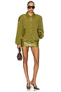 view 6 of 6 Belted Mini Skirt in Green