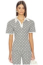 view 1 of 5 Polka Dots Signature Polo in Grey Polka Dots