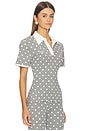 view 2 of 5 Polka Dots Signature Polo in Grey Polka Dots