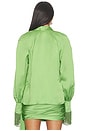 view 4 of 4 Long Sleeve Fringe Top in Green