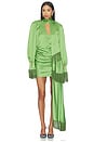 view 5 of 4 Long Sleeve Fringe Top in Green