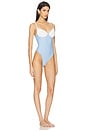 view 2 of 3 Bustier One Piece in Blue & White