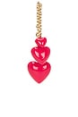 view 1 of 4 Happy Heart Bag Charm in Cherry Red