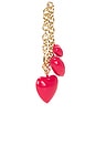 view 3 of 4 Happy Heart Bag Charm in Cherry Red