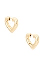 view 1 of 2 BRINCOS THE HEART CHUBBIES in Gold