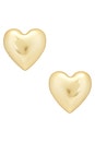 view 1 of 2 THE PUFFY HEART 귀걸이 in Gold