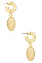 view 2 of 3 The Puffy Heart Earrings in Gold