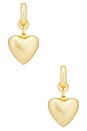 view 3 of 3 The Puffy Heart Earrings in Gold