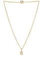view 1 of 3 The Puffy Initial Necklace in Shiny Gold