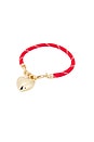view 1 of 2 The Cord Heart Charm Bracelet in Red