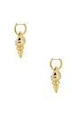 view 2 of 3 PENDIENTES CONCH in Gold