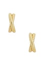 view 3 of 3 Double Cobra Hoop Earrings in Gold