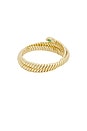 view 3 of 3 Wrap Around Cobra Bracelet in Shiny Gold, Emerald, & Pave